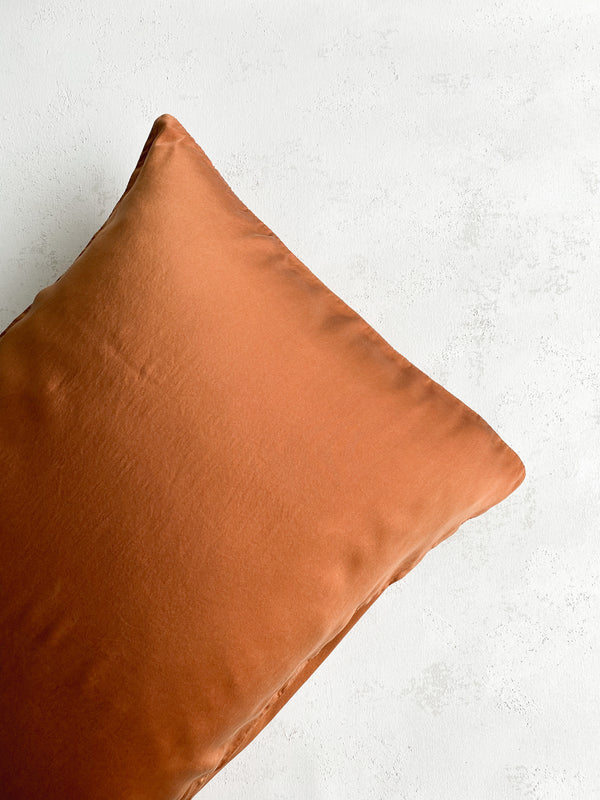 Silk Pillowcase in Rust