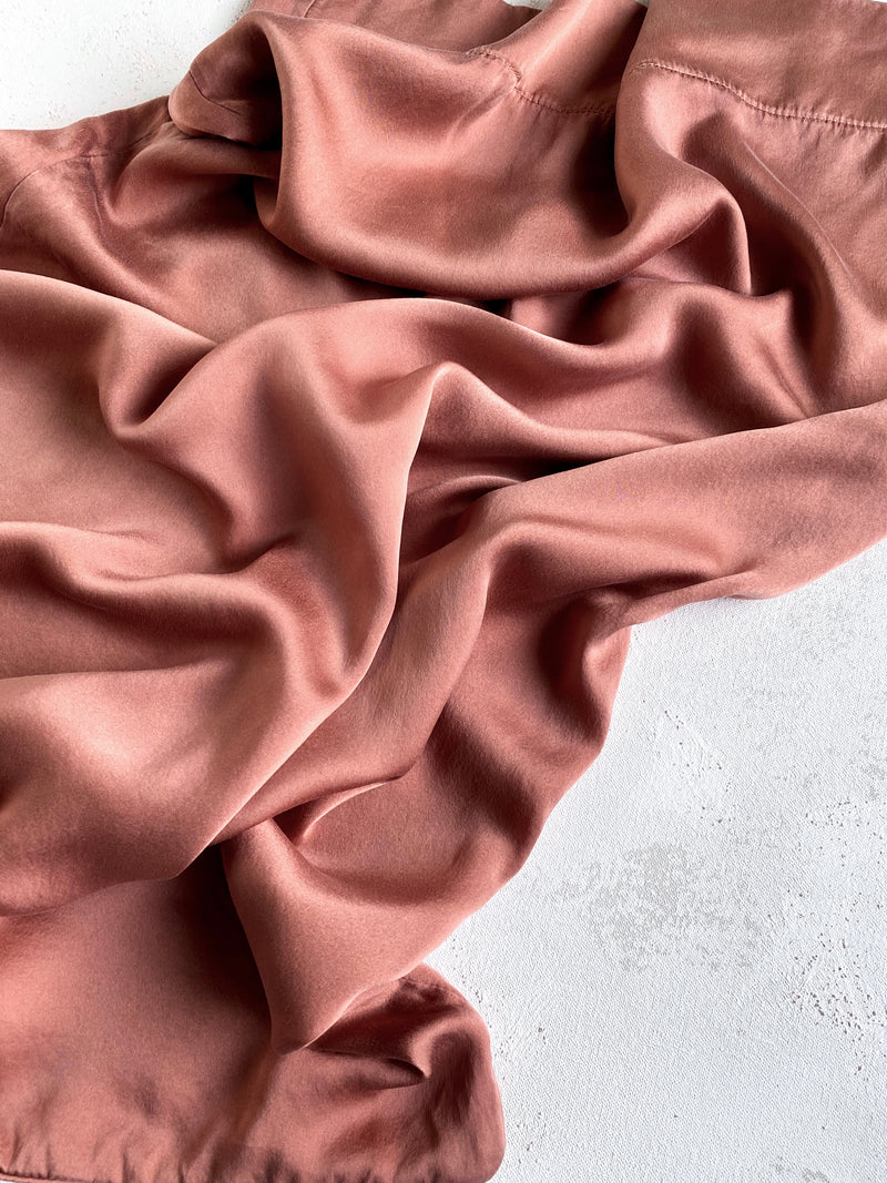 Silk Pillowcase in Terra Cotta
