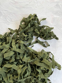 Olive Green Silk Ribbon Trim 260