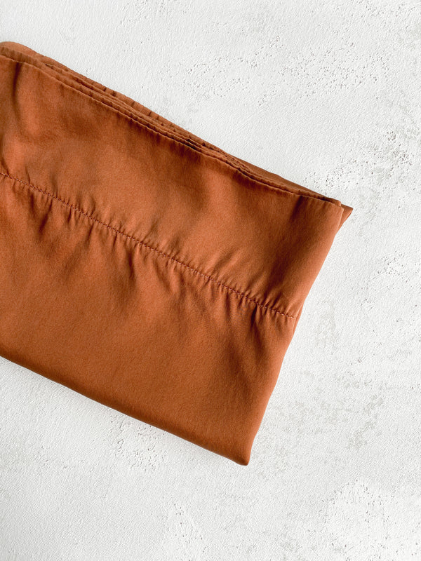 Silk Pillowcase in Rust